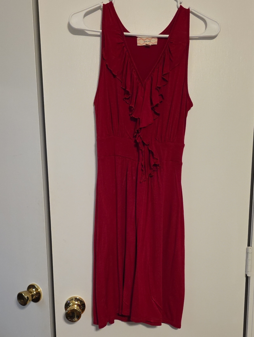 Pink Rose PinkSleeveless Ruffle Midi Dress